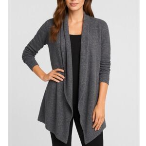 Barefoot Dream Bamboo CozyChic Lite Cardigan Wrap Gray Womens S/M Lagenlook